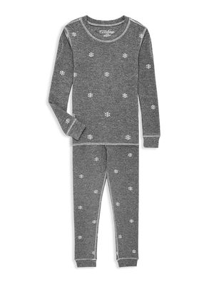 Little Girl's & Girl's Stay Pajama Set - Charcoal - Size 12 - Charcoal - Size 12