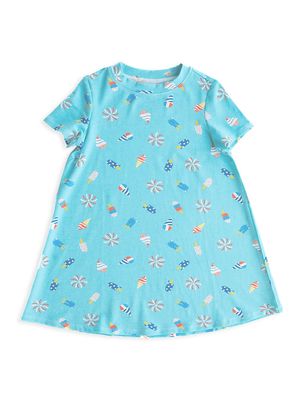 Little Girl's & Girl's Summer Treats Lounge Dress - Blue - Size 2