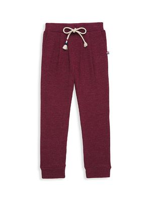 Little Girl's & Girl's Thermal Joggers - Cranberry - Size 6