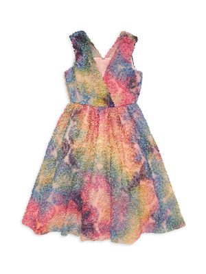 Little Girl's & Girl's Tie-Dye Ruffle-Trim Dress - Tie Dye - Size 7 - Tie Dye - Size 7