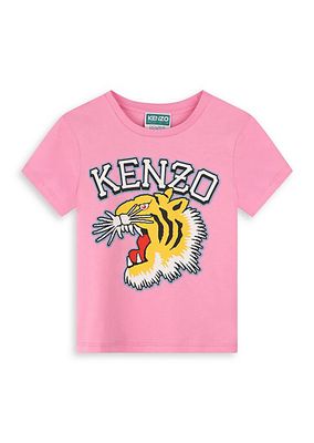 Little Girl's & Girl's Tiger Logo T-Shirt