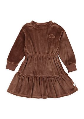 Little Girl's & Girl's Velour Long-Sleeve Dress