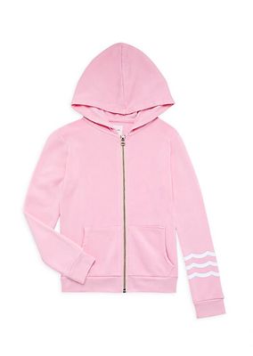 Little Girl's & Girl's Waves Zip Hoodie