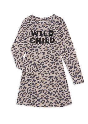 Little Girl's & Girl's Wild Child Cheetah Print Dress