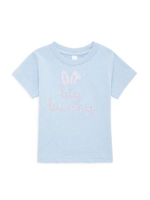 Little Girl's Big Bunny T-Shirt - Blue - Size 2