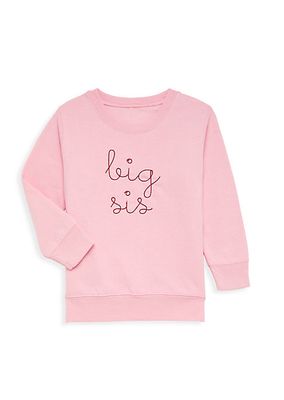 Little Girl's Big Sis Crewneck Fleece Sweatshirt