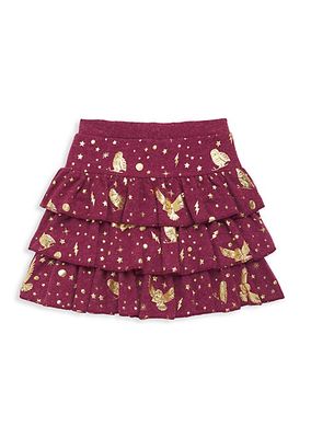 Little Girl's Bliss Knit Tiered Ruffle Skirt