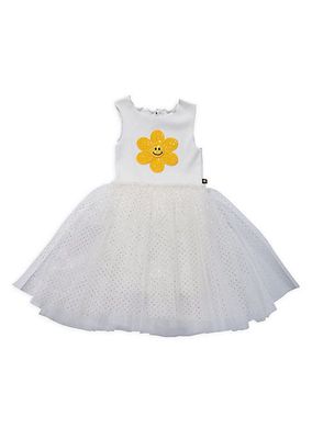 Little Girl's Daisy Patch Tutu Dress
