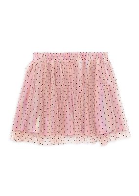 Little Girl's Helen Iridescent Polka Dot Skirt