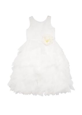 Little Girl's Peony Tulle Tiered Dress