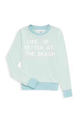 Little Kid's & Kid's Better Beach Crewneck Sweatshirt