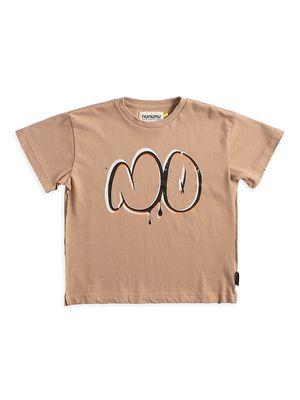 Little Kid's & Kid's Bubbly No! T-Shirt - Coffee - Size 2