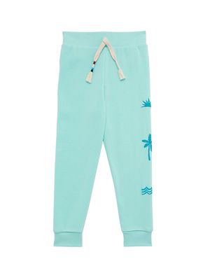 Little Kid's & Kid's Coastal Terry Jogger Pants - Pool - Size 2T