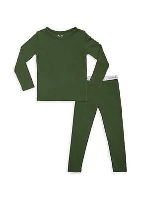 Little Kid's & Kid's EvergreenLong-Sleeve Shirt & Pants Pajama Set