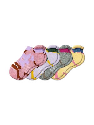 Little Kid's & Kid's Floral Ankle Sock 4-Piece Set - Lupine - Lupine