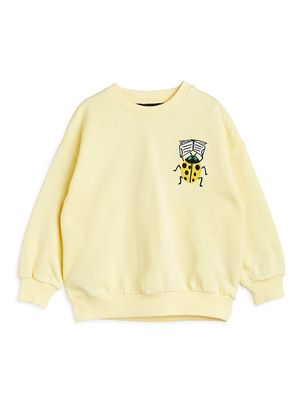 Little Kid's & Kid's Ladybird Embroidered Crewneck Sweatshirt - Yellow - Size 4 - Yellow - Size 4