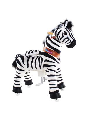Little Kid's & Kid's Medium Ride On Zebra Plush Toy - Stripe - Stripe - Size Medium