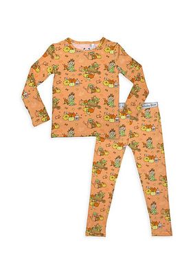 Little Kid's & Kid's Pumpkin Pajamas Set