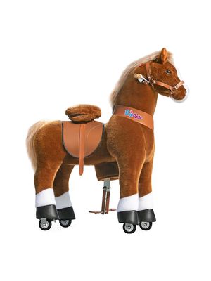 Little Kid's & Kid's Ride-On Horse Toy - Brown - Brown