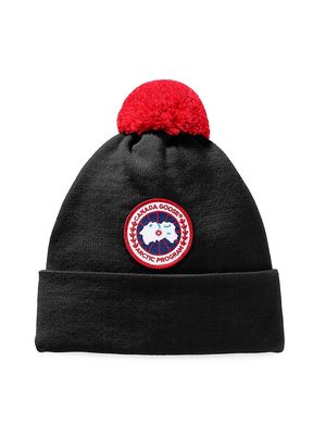 Little Kids Logo Pom Hat - Black - Black