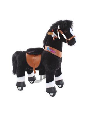 Little Kid's Small Hoof Horse Plush Toy - Black - Black - Size Small