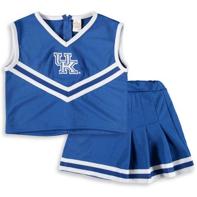 LITTLE KING Girls Youth Royal Kentucky Wildcats Two-Piece Cheer Set