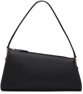 Little Liffner Black Slanted Baguette Bag