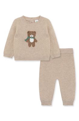 Little Me Bear Sweater & Joggers Set in Tan