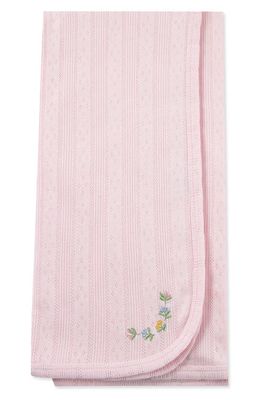 Little Me Dainty Flowers Pointelle Cotton Blanket in Pink 