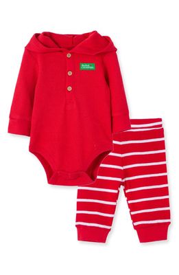 Little Me Reindeer Bodysuit & Sweatpants Set in Red