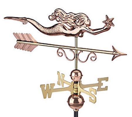 Little Mermaid Weather Vane - Pure Copper by Go od Directions