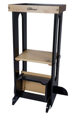 Little Partners Explore & Store Learning Tower® Toddler Step Stool in Charcoal W/Natural Platform