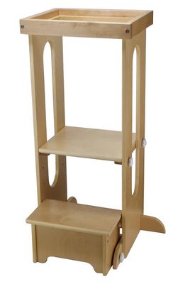 Little Partners Explore & Store Learning Tower Toddler Step Stool in Natural