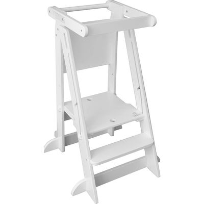 Little Partners Learn 'N Fold Learning Tower® Toddler Step Stool in Soft White 