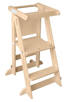 Little Partners Learn 'N Fold Learning Tower Toddler Step Stool in Natural