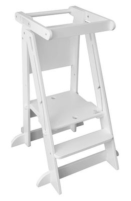 Little Partners Learn 'N Fold Learning Tower Toddler Step Stool in Soft White