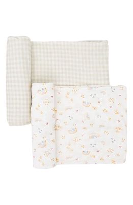 little unicorn 2-Pack Knit Swaddle in Micro Rainbows