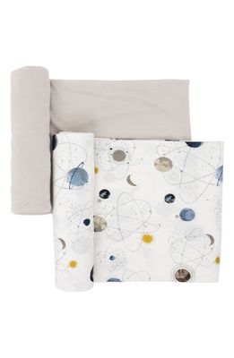 little unicorn 2-Pack Knit Swaddle in Small Planetary