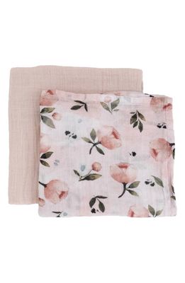 little unicorn 2-Pack Organic Cotton Muslin Swaddle Blankets in Watercolor Floret