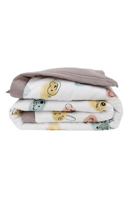 little unicorn Cotton Muslin Toddler Comforter in Colorful Critters