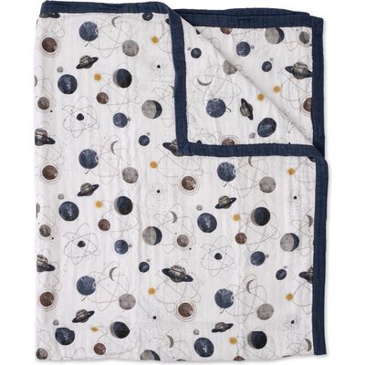 little unicorn Kids' Cotton Muslin Quilted Throw in Planetary 