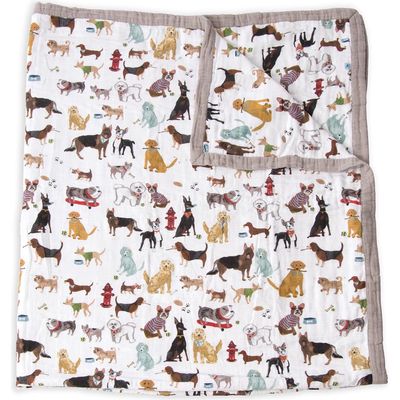 little unicorn Kids' Cotton Muslin Quilted Throw in Woof 