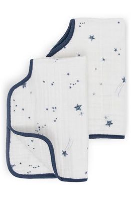 little unicorn Organic Cotton Muslin Burp Cloth in Shooting Stars