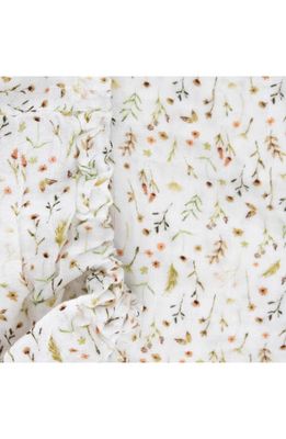 little unicorn Organic Cotton Muslin Crib Sheet in Floral Field