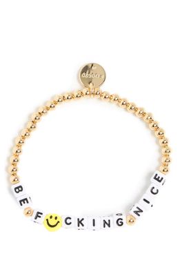 Little Words Project Be Fcking Nice Stretch Bracelet in Gold Filled