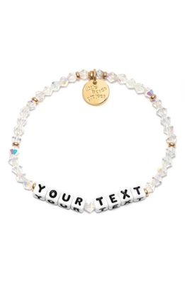 Little Words Project Clear Crystal Custom Beaded Stretch Bracelet