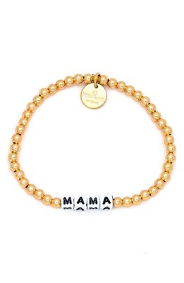 Little Words Project Mama Gold Fill Beaded Stretch Bracelet