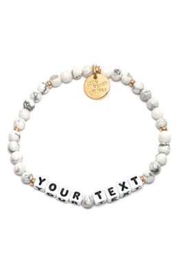 Little Words Project White Howlite Custom Beaded Stretch Bracelet