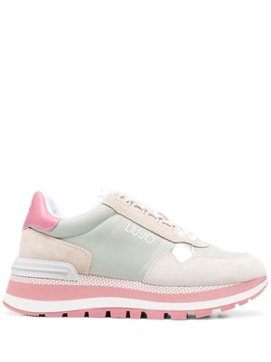 LIU JO 45mm panelled lace-up sneakers - Neutrals