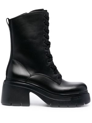 LIU JO 75mm Carrie lace-up boots - Black